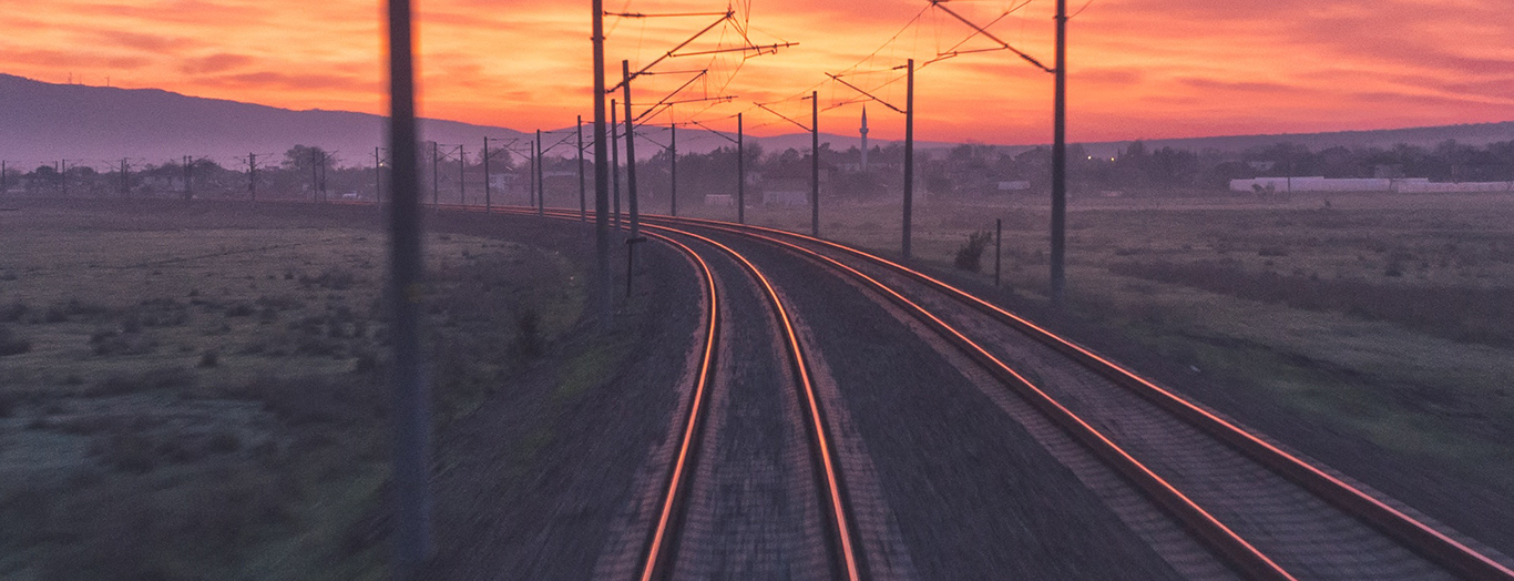 setting on on the train tracks